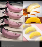 Stampo in Silicone per Banana 3D Realistica, Stampo Multicavità Professionale per Mousse, Semifreddi, Gelati e Pasticceria Moderna, Antiaderente e Facile da Sformare
