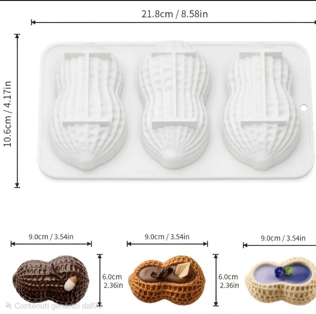 Stampo in Silicone per Frutta 3D Realistica, Stampo Multicavità per Mousse, Dolci al Cucchiaio, Pasticceria Professionale e Cake Design, Antiaderente e Facile da Sformare