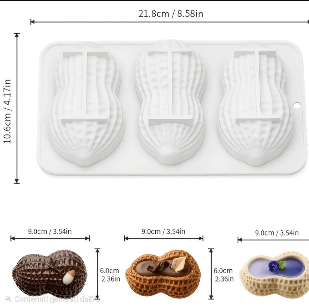 Stampo in Silicone per Frutta 3D Realistica, Stampo Multicavità per Mousse, Dolci al Cucchiaio, Pasticceria Professionale e Cake Design, Antiaderente e Facile da Sformare